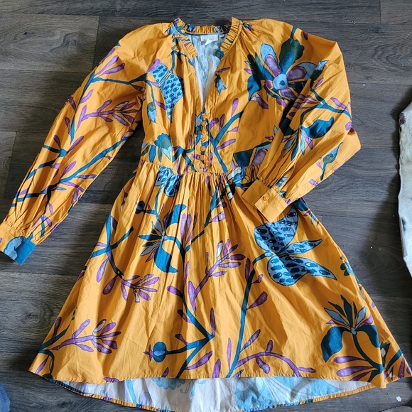 Anthropologie Let Me Be Yellow Spring Dress Size XS - Picture 2 of 3